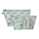 Pacote com 2 bolsas de viagem Tiny Twinkle Mess-Proof (Sage Checkers) Pacote com 2 bolsas de viagem Tiny Twinkle Mess-Proof (Sage Checkers)