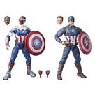 Pacote com 2 bonecos de ação Marvel Legends Series Captain America