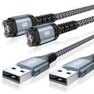 Pacote com 2 cabos de carregador de 1,2 m para Garmin Fenix 8 7 7X Pro 6 6X 5 5S 5X