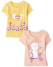 Pacote com 2 camisetas para meninas de 18 a 24 meses The Children's Place