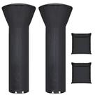 Pacote com 2 capas de aquecedor de pátio à prova d'água para uso externo 89x84x48cm