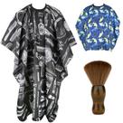Pacote com 2 capas de barbeiro Himart Hair Cutting com escova de pescoço