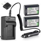 Pacote com 2 carregadores de bateria Kastar para Sony NP-FV30 NP-FV40 NP-FV50