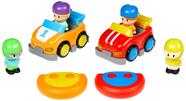 Pacote com 2 carros de corrida Toy Amazon Basics Cartoon Race Car com controle remoto
