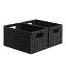 Pacote com 2 cestos de armazenamento StorageWorks Wicker Black