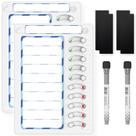 Pacote com 2 Chore Chart KAQUBE Dry Erase para crianças, branco e azul