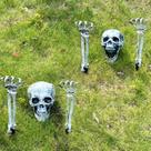 Pacote com 2 decorações de esqueleto de Halloween ao ar livre Kannove Pacote com 2 decorações de esqueleto de Halloween ao ar livre Kannove