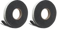 Pacote com 2 espumas de borracha Weatherseal Frost King 2,5 cm x 0,8 cm x 3 m preta