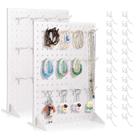 Pacote com 2 expositores Peg Board Acfunique para exposições de artesanato