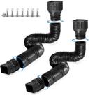 Pacote com 2 extensões Flexible Rain Gutter Downspout (pretas)