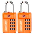 Pacote com 2 fechaduras de bagagem de viagem Sure Lock Open Alert
