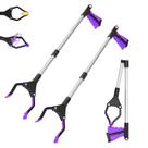 Pacote com 2 ferramentas Grabber Reacher Tool Upgrade, dobrável de 32 cm, roxo