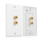 Pacote com 2 fios de alto-falante Wall Plate Cable Matters para 1 alto-falante Pacote com 2 fios de alto-falante Wall Plate Cable Matters para 1 alto-falante