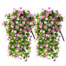 Pacote com 2 flores artificiais suspensas ZFProcess, roxo Pacote com 2 flores artificiais suspensas ZFProcess, roxo