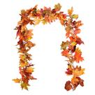 Pacote com 2 folhas de ácer de outono Garland DearHouse, 1,8 m, laranja