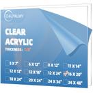 (pacote com 2) Folhas de acrílico transparente de 3 mm de espessura e 40 x 50 cm para artesanato