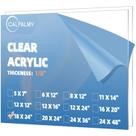 (pacote com 2) Folhas de acrílico transparente de 3 mm de espessura e 45 x 60 cm para artesanato