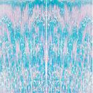 Pacote com 2 franjas de alumínio iridescente Backdrop DECOCKRAT 100x200 cm