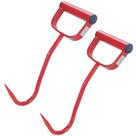 Pacote com 2 ganchos de feno GUSUHAWK de 11" substitui 47010500, S47010500, vermelho, feito de metal pesado, para facilitar a movimentação de fardos de feno