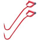 Pacote com 2 ganchos de feno GUSUHAWK de 17" substitui 47010600, S47010600, vermelho, feito de metal pesado, para facilitar a movimentação de fardos de feno