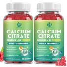 (Pacote com 2) Gomas de citrato de cálcio 1200 mg com vitamina D3 120 ct