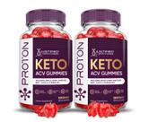 (Pacote com 2) Gomas Proton Protein Keto ACV 1000 mg com romã