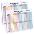 Pacote com 2 jogos Score Pads Halloscume Mexican Train Dominoes