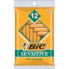 (Pacote com 2) Máquinas de barbear Bic Single Blade Sensitive Skin x12