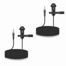 Pacote com 2 microfones de lapela Lavalier para transmissores sem fio Rode
