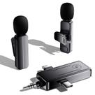 Pacote com 2 microfones de lapela sem fio Mini Lavalier para iPhone