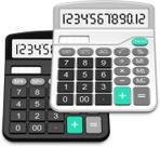 Pacote com 2 monitores grandes de 12 dígitos da Calculator Splaks Dual Power