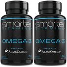 (Pacote com 2) Óleo de peixe Omega 3 Smarter 2000 mg Triple Strength