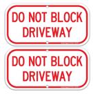 (pacote com 2) Placa de não bloqueie a calçada Faittoo 30 x 15 cm de alumínio (pacote com 2) Placa de não bloqueie a calçada Faittoo 30 x 15 cm de alumínio