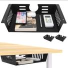 Pacote com 2 prateleiras Under Desk Shelf Neiteli - Black Steel