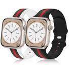 Pacote com 2 Pulseiras de design compatíveis com Apple Watch de 38 mm a 49 mm