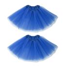 Pacote com 2 saias tutu para mulheres e meninas 3 camadas de azul