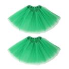 Pacote com 2 saias tutu para mulheres e meninas - BFONS Green