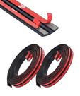 Pacote com 2 selos de borracha Weather Stripping SUJADE de 6,7 m em forma de T