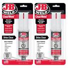 Pacote com 2 seringas transparentes Epoxy J-B Weld ClearWeld de 5 minutos