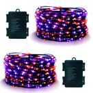 Pacote com 2 String Lights echosari, 200 LED, 10 m, roxo, laranja