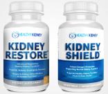 Pacote com 2 suplementos Kidney Restore e Kidney Shield