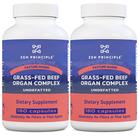 Pacote com 2 suplementos para órgãos de carne bovina Zen Principle Grass Fed