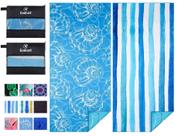 Pacote com 2 toalhas de praia Gomust Extra Large, 180x81 cm, sem areia Pacote com 2 toalhas de praia Gomust Extra Large, 180x81 cm, sem areia