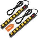 Pacote com 2 tomadas Power Strip Plug'n com protetor de sobretensão 2100J
