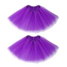Pacote com 2 tutus de tule roxo BFONS para mulheres de 40 cm