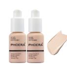 Pacote com 2 unidades à prova d'água Foundation PHOERA Matte Oil Control de 30 ml