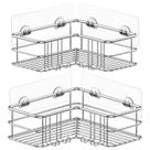 Pacote com 2 unidades de aço inoxidável Corner Shower Caddy Menbyci