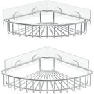 Pacote com 2 unidades de aço inoxidável Corner Shower Caddy SMARTAKE SUS304