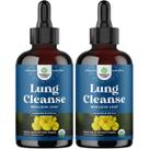 Pacote com 2 unidades de desintoxicação pulmonar orgânica Mullein Drops Natures Craft