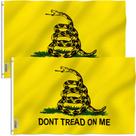 Pacote com 2 unidades de poliéster Flag Anley Don't Tread On Me 90x150cm